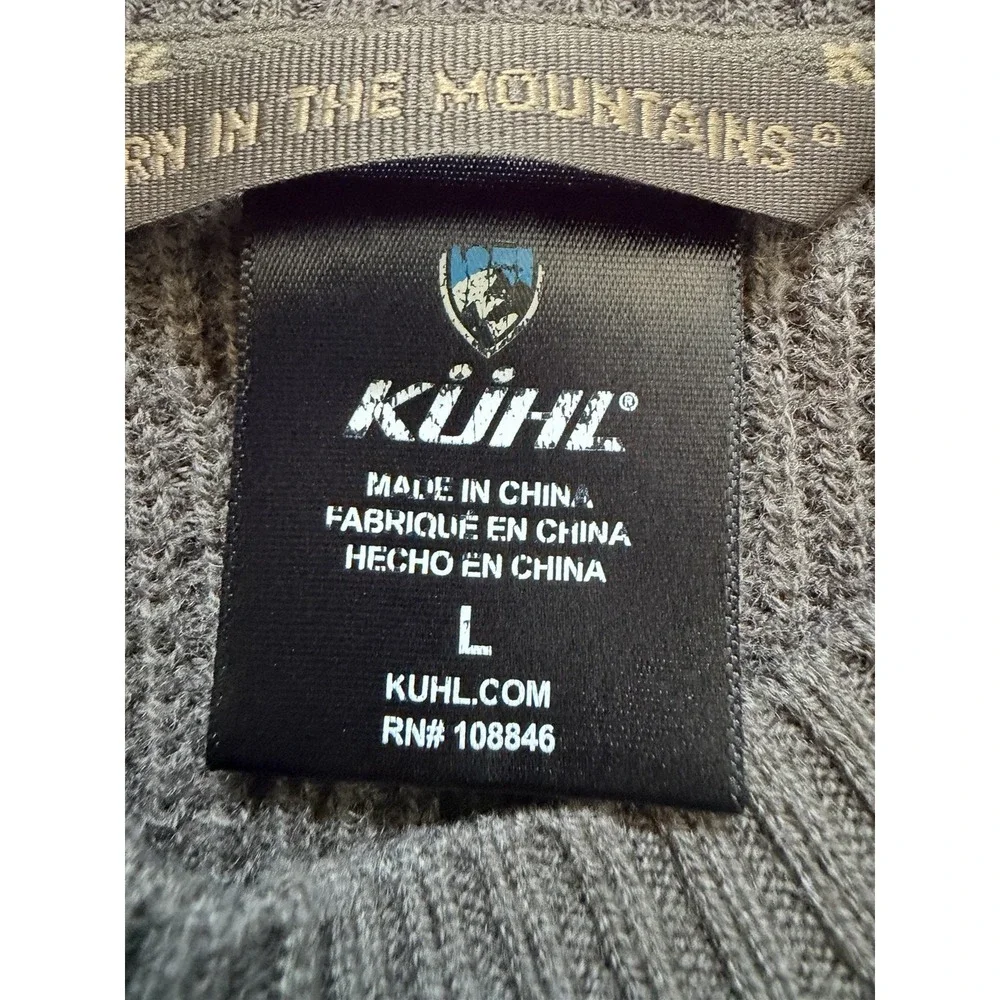 Kuhl Evader Sweater Mens Size M Brown Merino Wool Crewneck Outdoor Pullover